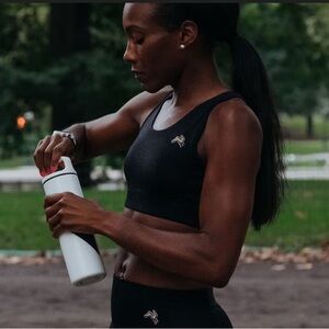 Tracksmith Session Sports Bra | Charcoal | Small | Like New